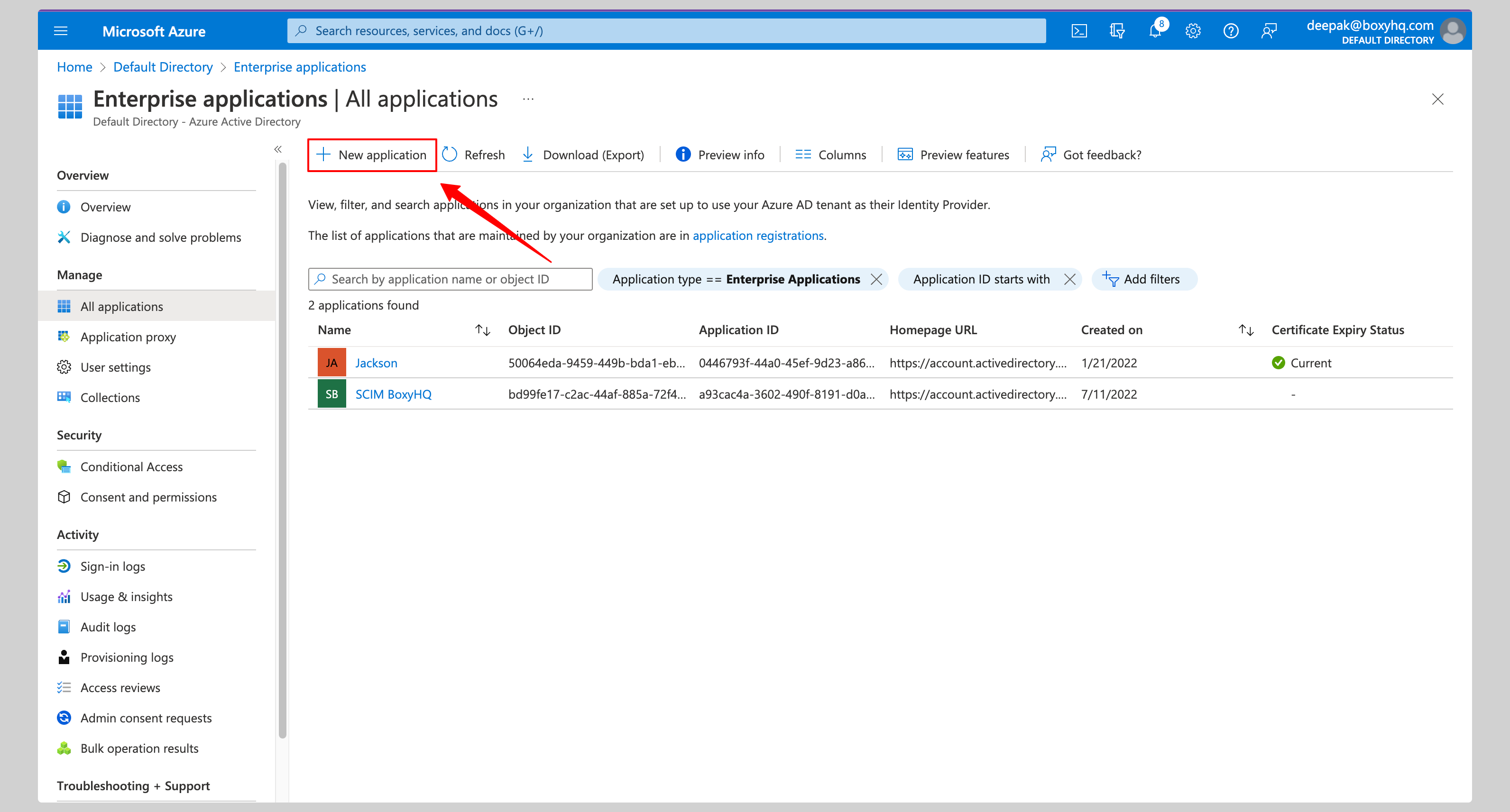 Microsoft Entra ID SCIM Step 2.1